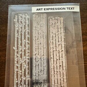 Art Expression Text Clear Acrylic Stamp Set